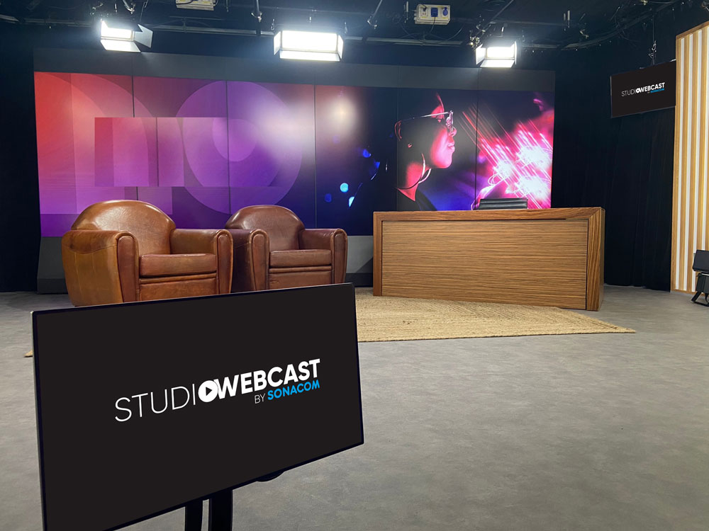 mywebcastevent - 4 mini Plateau TV dans un seul Studio TV
